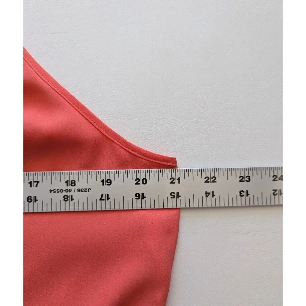 Banana Republic Summer Halter Neck Sleeveless Chiffon Dress Sz 12 Coral Color - Picture 7 of 9